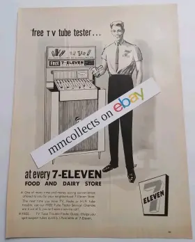 7-ELEVEN ADVERTISEMENT FOR FREE TUBE TESTER Swanson Tv Dinner