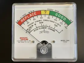 72006 EICO Tube Tester Panel Meter
