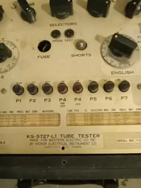 5727 HICKOK Antique Tube Tester Western Electric