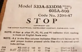 605A-500 HICKOK Tube Roll #2