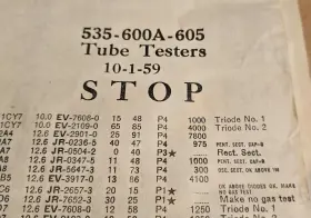 605A-500 HICKOK Tube Roll #3