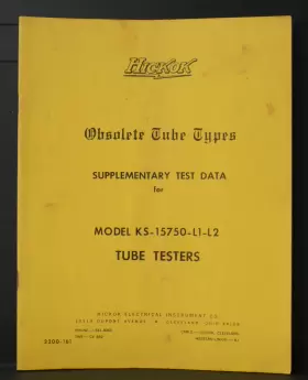 KS-15750-L1-L2 HICKOK Western Electric Vacuum Tube Tester