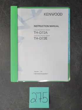 TH-D72E KENWOOD Folder Ink User Manual