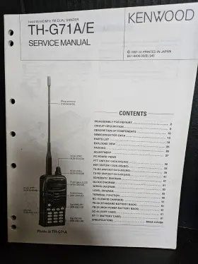 TH-G71A KENWOOD Service Manual Fm Dual Bander