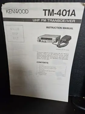 TM-401A KENWOOD Service Manual Uhf Fm Transceiver