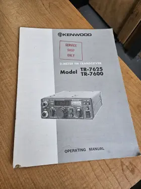 TR-7600 KENWOOD Operating Manual Fm Transceiver