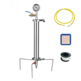 P Pbautos 90gm-02 Stainless Steel Vacuum Chamber/tube With Gauge 90 Gram Closed Loop Ex