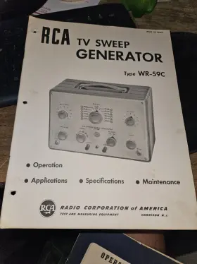 Rca Wr-59c Original Vintage Tv Sweep Generator Type Service Manual