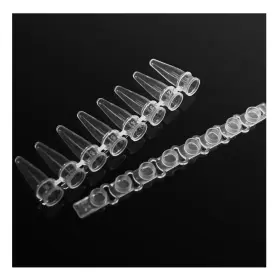 Runchifei Rqf662 Pcr Tubes - 0.2ml Thin Wall Strip Of 8 With Flat Caps Pack 200 F