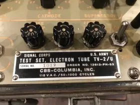 TV-2-U SIGNAL CORPS / CBS COLUMBIA INC Military Tube Tester #2