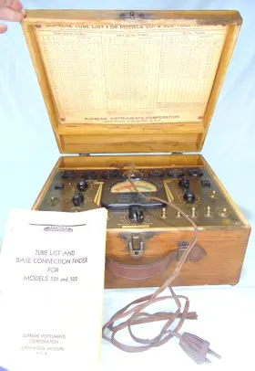 Supreme 501-502 Vintage Model Vacuum Tube Tester Untested
