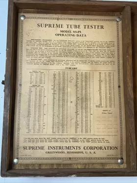 85PL SUPREME Tube Tester #2