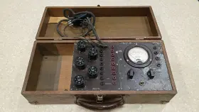 Triplett 1165 Rare Vintage Tube Analyzer Tester 321 1165a Wood Carry Case Box