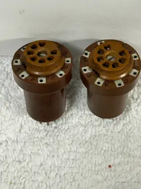 Vector 12au7 12au7a 2- 7-pin Test Socket Adapters For Tube Tester
