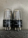 Pair Ge 6sn7gtb Tubes Eico Oem Gray Plates 1960s Tested On Te-50. Fixed Price $48.00.
