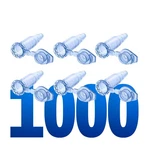1000 Pack, Polypropylene Microcentrifuge Tube 0.5ml Plastic Test Tubes W. Fixed Price $46.25.