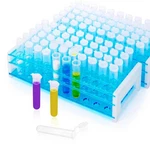 Njvial100pcs 10ml Round Bottom Centrifuge Tubes With 2pcs Racks, Plastic Clea.... Fixed Price $25.12.