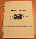 Chart Book + Manual For Emc 213 - 215 Tube Tester Checker New Remastered Documen. Fixed Price $11.79.