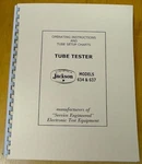 Jackson 634 & 637 Tube Tester Manual + Setup Chart 636. Fixed Price $8.79.