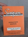 Simpson Volt-ohm-milliammeter Model 311-2 Operator Manual. Fixed Price $8.99.
