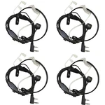 4x Hqrp Acoustic Tube Earpiece Ptt Throat Mic Headsets For Kenwood Radio Devices. Fixed Price $43.95.