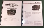 Kenwood At-250 Service & Instruction Manuals - Card Stock Covers 28lb Paper. Fixed Price $23.00.