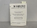 Tm 11-6625-274-12 Army Tech Manual Transmitters & Receivers Book. Fixed Price $13.00.