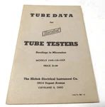 Hickok Tube Data For Testers Models 510x-530-550x. Fixed Price $19.99.