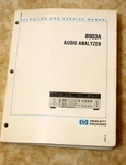 Hewlett Packard Hp 8903a Audio Analyzer Operation And Service Manual Original. Fixed Price $89.95.